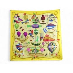 FOULARD HERMES LES FOLIES DU CIEL DUBIGEON CARRE 90 1ERE EDITION 1984 SCARF 530€