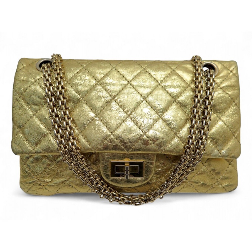 SAC A MAIN CHANEL 2.55 A37586 EN CUIR MATELASSE DORE BANDOULIERE HAND BAG 10300€