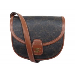 NEUF SAC A MAIN CELINE MINI BESACE TOILE TRIOMPHE 196702 BANDOULIERE BAG 1100€