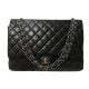 SAC A MAIN CHANEL TIMELESS MAXI JUMBO BANDOULIERE CUIR MATELASSE NOIR BAG 11700€