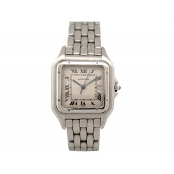 MONTRE CARTIER PANTHERE GM 130000C QUARTZ 41 MM ACIER STEEL WATCH +BOITE 6550€