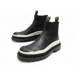 CHAUSSURES BOTTINES DIOR X SACAI EXPLORER CHELSEA 42 CUIR NOIR BOOTS SHOES 1200€