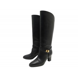 CHAUSSURES GIVENCHY BOTTES A TALONS EDEN 36 EN CUIR NOIR BOITE HIGH BOOTS 1395€