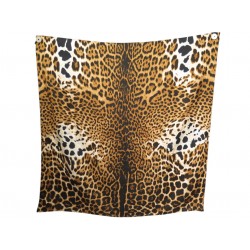 FOULARD YVES SAINT LAURENT RIVE GAUCHE LEOPARD CARRE 90 EN SOIE SILK SCARF 430€