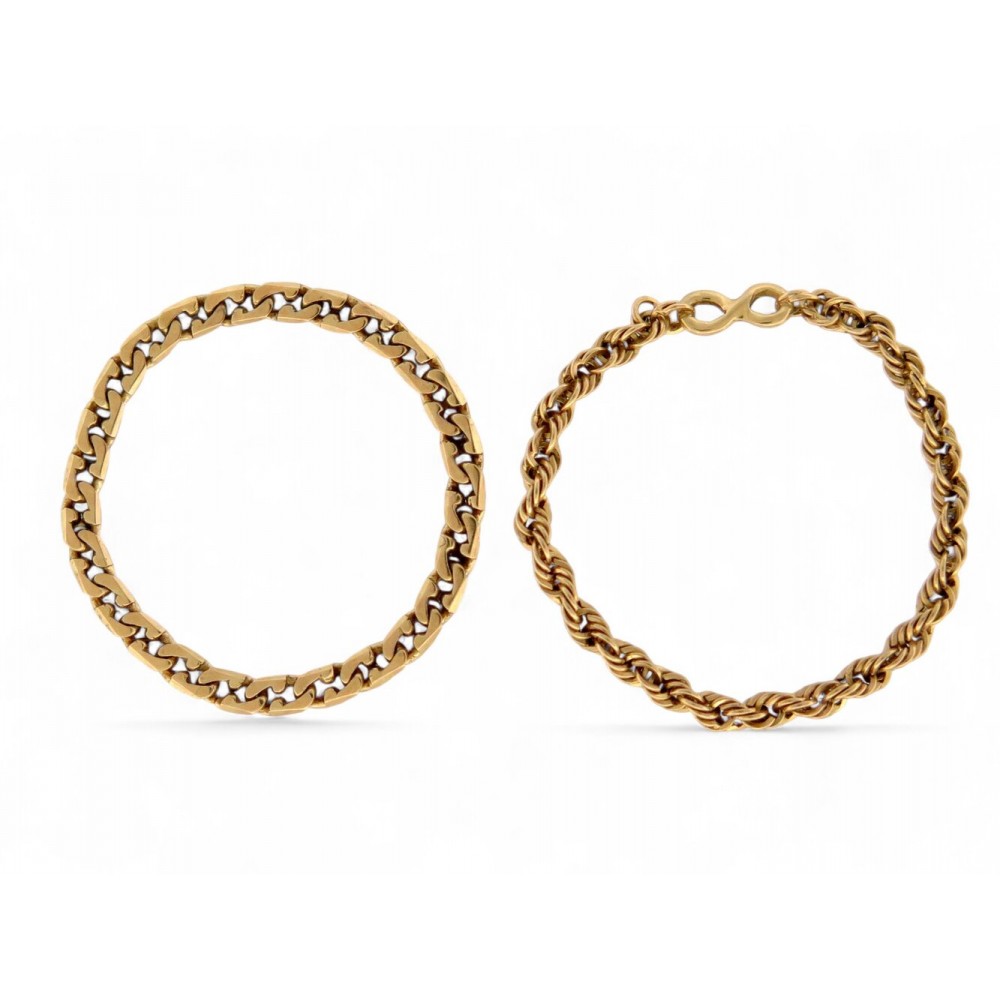 NEUF LOT BAGUES ATELIER VM OR JAUNE DELIZIOSO MAILLE GRECA T56 INFINITO T55 550€