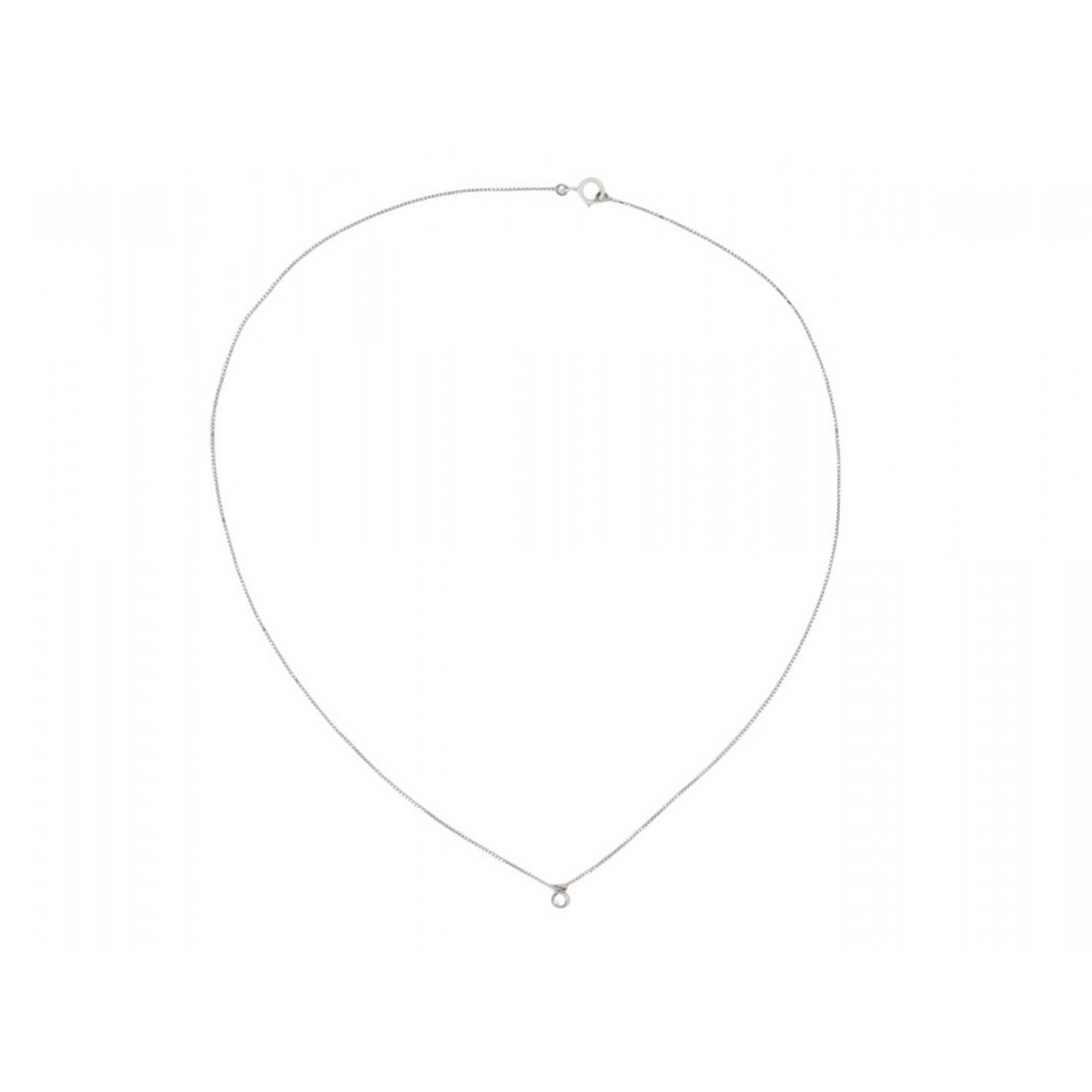 NEUF COLLIER ATELIER VM CHAINE L'ESSENZIALE +CHARM MANTRA DIAMANT OR BLANC 1200€