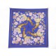 FOULARD HERMES FLEURS & RAISINS VAUZELLES CARRE 90 SOIE BLEU SILK SCARF 530€
