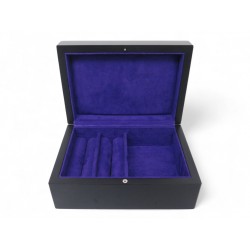 NEUF BOITE A BIJOUX DIOR BOIS LAQUE NOIR 7 X 17 CM BLACK WOOD JEWELRY CASE BOX