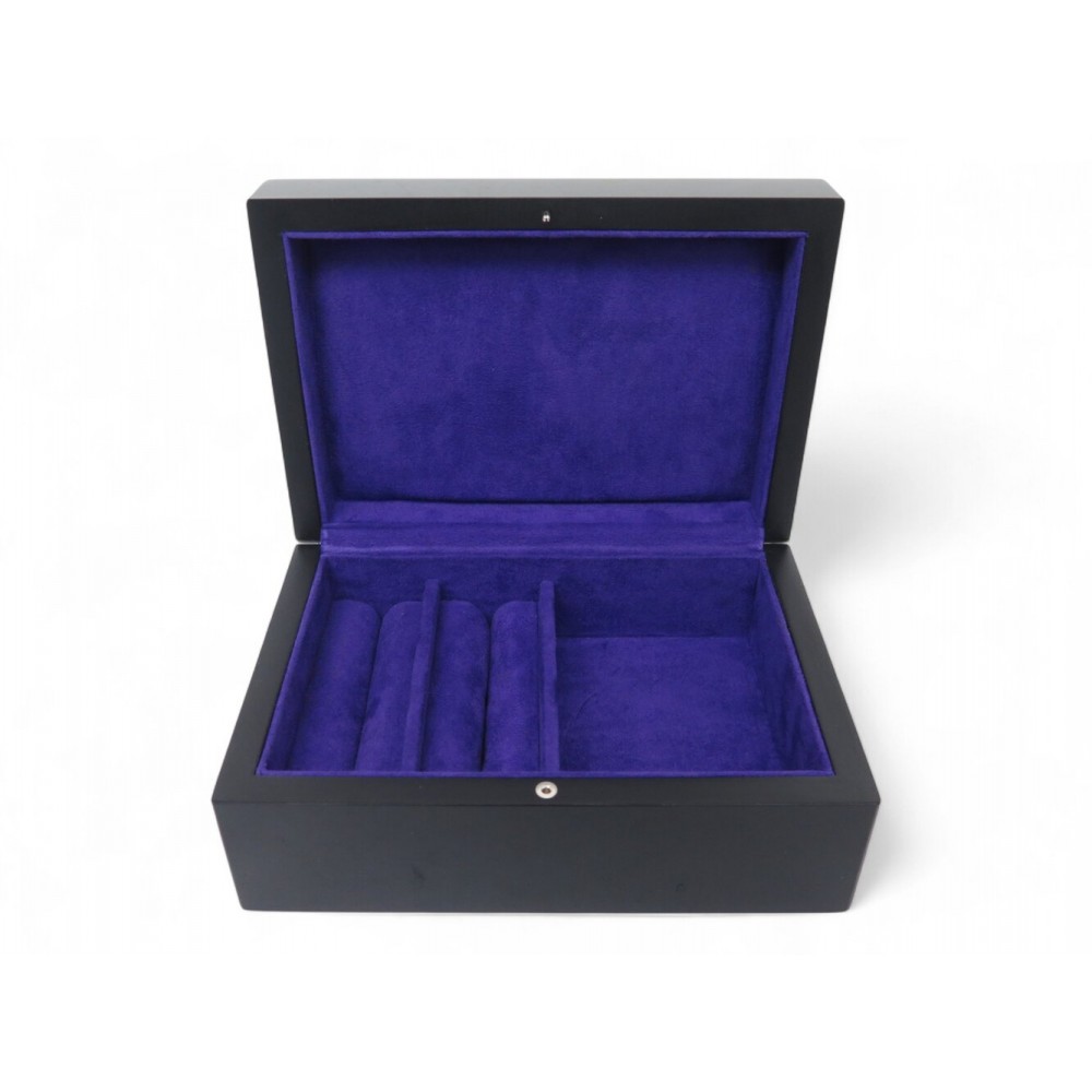 NEUF BOITE A BIJOUX DIOR BOIS LAQUE NOIR 7 X 17 CM BLACK WOOD JEWELRY CASE BOX