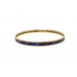 NEUF BRACELET HERMES EMAIL FIN PLAQUE OR 20 CM ENAMEL GOLD PLATED BANGLE 355€