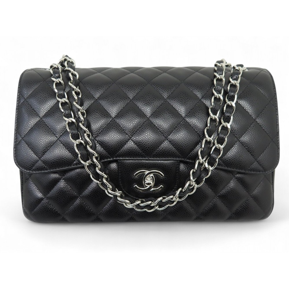 NEUF SAC A MAIN CHANEL TIMELESS GRAND CLASSIQUE JUMBO CUIR CAVIAR HANDBAG 11100€