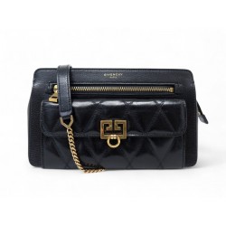 NEUF SAC A MAIN GIVENCHY MINI FERMOIR LOGO CUIR DIAMOND BANDOULIERE BAG 1350€
