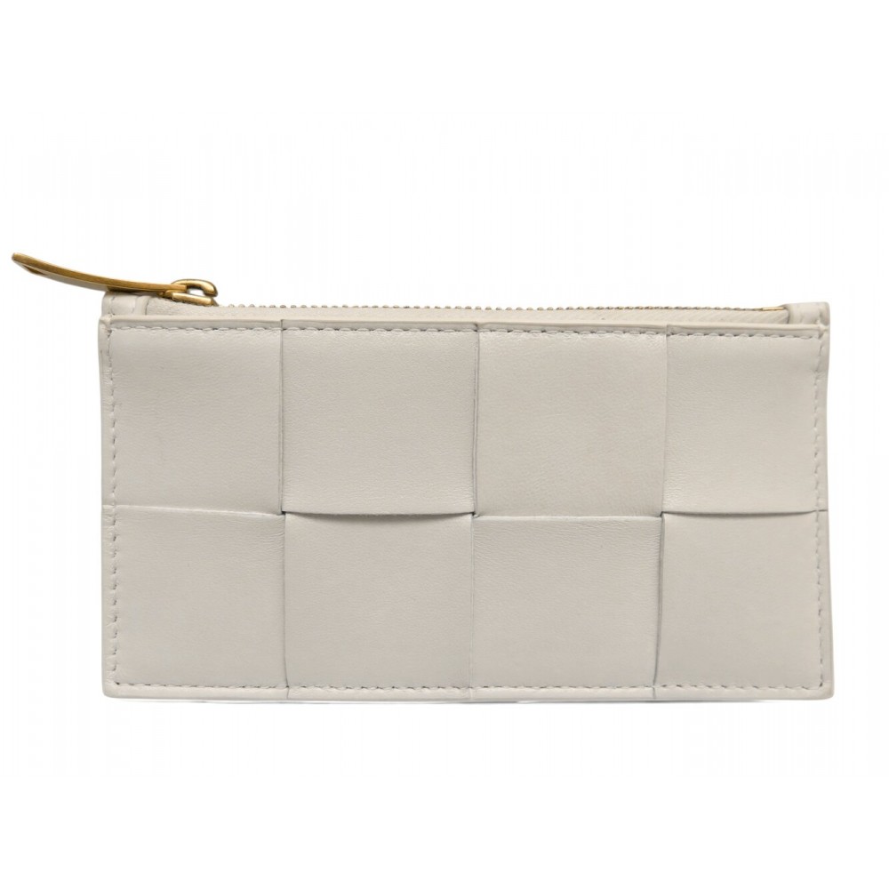 NEUF PORTE MONNAIE BOTTEGA VENETA ETUI A CARTES DE CREDIT ZIP CASSETTE CARD 490€