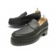 NEUF CHAUSSURES MOCASSINS HERMES IVY BR241141Z 40 CUIR NOIR + BOITE LOAFERS 950€