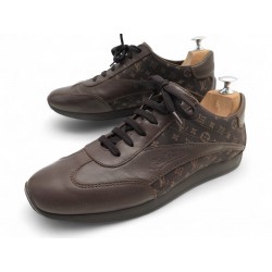 CHAUSSURES BASKETS LOUIS VUITTON 42 MONOGRAM MINI LIN TOILE & CUIR SHOES 910€
