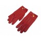 PAIRE DE GANTS HERMES CLOU DE SELLE T6 EN CUIR ROUGE RED LEATHER GLOVES 895€