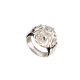VINTAGE BAGUE STYLE ART DECO 5 DIAMANTS 0.95 CT T50 EN OR BLANC 18K 10.3GR RING