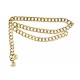 VINTAGE CEINTURE CHANEL CHAINE 2 RANG T85 EN METAL DORE 1990 GOLDEN BELT 1810€