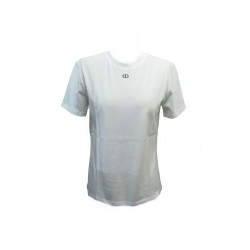  t shirt christian dior broderie logo cd