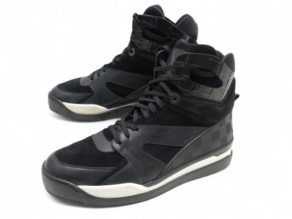 baskets louis vuitton kick off high top damier