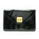 VINTAGE POCHETTE CELINE A RABAT CUIR VERNIS PATENT LEATHER POUCH CLUTCH 1000€