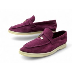 CHAUSSURES LORO PIANA MOCASSINS SUMMER CHARMS WALK 37 IT 38 FR SUEDE SHOES 860€