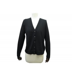 NEUF GILET CHRISTIAN DIOR BRODERIE ABEILLE LOGO CD 40 M LAINE NOIRE VEST 1300€