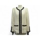 VINTAGE VESTE CHANEL 2002 TWEED M 40 ECRUE LAINE BOUTONS LOGO CC  JACKET 6500€