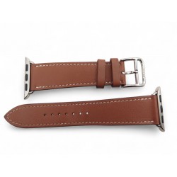 NEUF BRACELET HERMES APPLE WATCH SIMPLE TOUR 42MM EN CUIR SWIFT GOLD BANGLE 439€