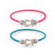 BRACELET FRED FORCE 10 MOYEN 0B0077 T15 OR BLANC 18K 34 DIAMANTS 2 CABLES 4880€