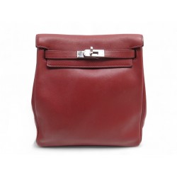 VINTAGE SAC A DOS HERMES KELLY ADO PM EN CUIR SWIFT ROUGE BRIQUE BACKPACK BAG