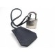 NEUF TIRETTE AVEC CLOCHETTE HERMES BIRKIN HAUT A COURROIE CUIR BLEU CADENAS GM