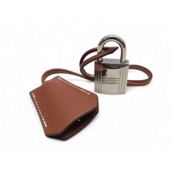 NEUF TIRETTE AVEC CLOCHETTE HERMES BIRKIN HAUT A COURROIE CUIR GRAINE CADENAS GM