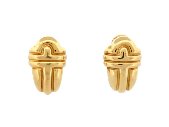 boucles d'oreilles bulgari parentesi or jaune 18k 16.3