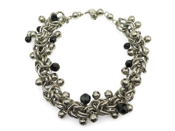 collier paco rabanne en metal avec grelots
