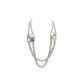 VINTAGE COLLIER PACO RABANNE SAUTOIR CHAINE 70CM METAL ARGENTE SILVERED NECKLACE