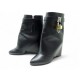 CHAUSSURES GIVENCHY BOTTINES SHARK LOCK CADENAS 4G 37 EN CUIR NOIR BOOTS 1750€