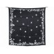 NEUF FOULARD CHANEL LOGO CC TREFLES CAMELIA COEUR CARRE 90 TWILL SOIE SCARF 530€
