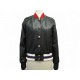 BLOUSON GUCCI 479068 42 IT 38 FR M EN CUIR NOIR HOLLYWOOD BOMBER JACKET 3400€