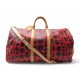 SAC DE VOYAGE LOUIS VUITTON X YAYOI KUSAMA KEEPALL 55 MONOGRAM BANDOULIERE BAG