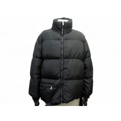 BLOUSON DOUDOUNE PRADA 291546 40 IT 38 FR NYLON NOIR LOGO PRADA CEINTURE 2500€