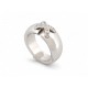 BAGUE CHAUMET LIENS CROISES 080044 T53 EN OR BLANC 18K 11GR DIAMANTS RING 6670€