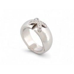 BAGUE CHAUMET LIENS CROISES 080044 T53 EN OR BLANC 18K 11GR DIAMANTS RING 6670€