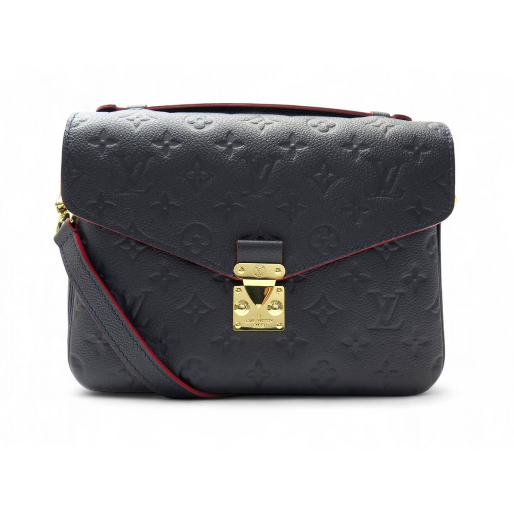 NEUF SAC A MAIN LOUIS VUITTON POCHETTE METIS CUIR MONOGRAM EMPREINTE BLEU 2350€