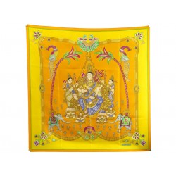 FOULARD HERMES INDIA PAR CATY LATHAM 1986 EN SOIE CARRE 90 CM SILK SCARF 530€