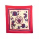 FOULARD HERMES EX LIBRIS 1ERE EDITION 1946 GRYGKAR SOIE ROUGE CARRE SCARF 530€