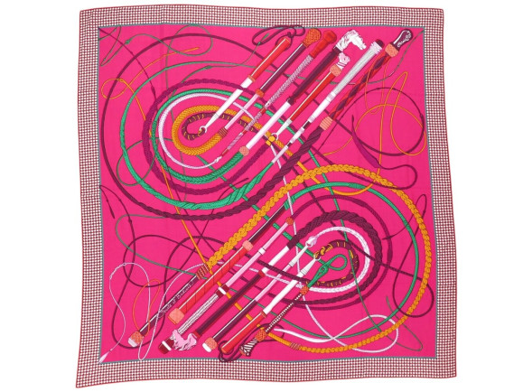 chale hermes fouets et badines v. jamin 140 cm en