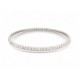 BRACELET JONC SERTI COMPLET 78 DIAMANTS 3.8CT PLATINE 850 25.3GR DIAMONDS BANGLE
