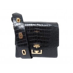 SAC A MAIN GIVENCHY EDEN MEDIUM CUIR FACON CROCO NOIR BANDOULIERE HAND BAG 1950€