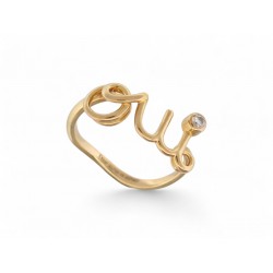 NEUF BAGUE DIOR DIORAMOUR OUI JOUI95001 T48 EN OR JAUNE 18K DIAMANT RING 1450€